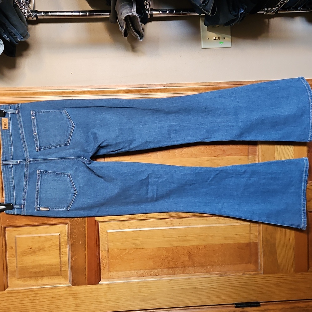 NWT PAIGE High-Rise Bell Canyon Flared Jeans - Picture 6 of 12
